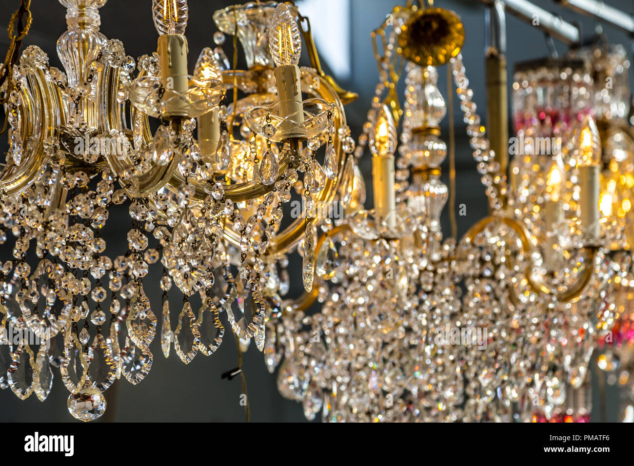 Victorian crystal chandeliers hi-res stock photography and images - Alamy