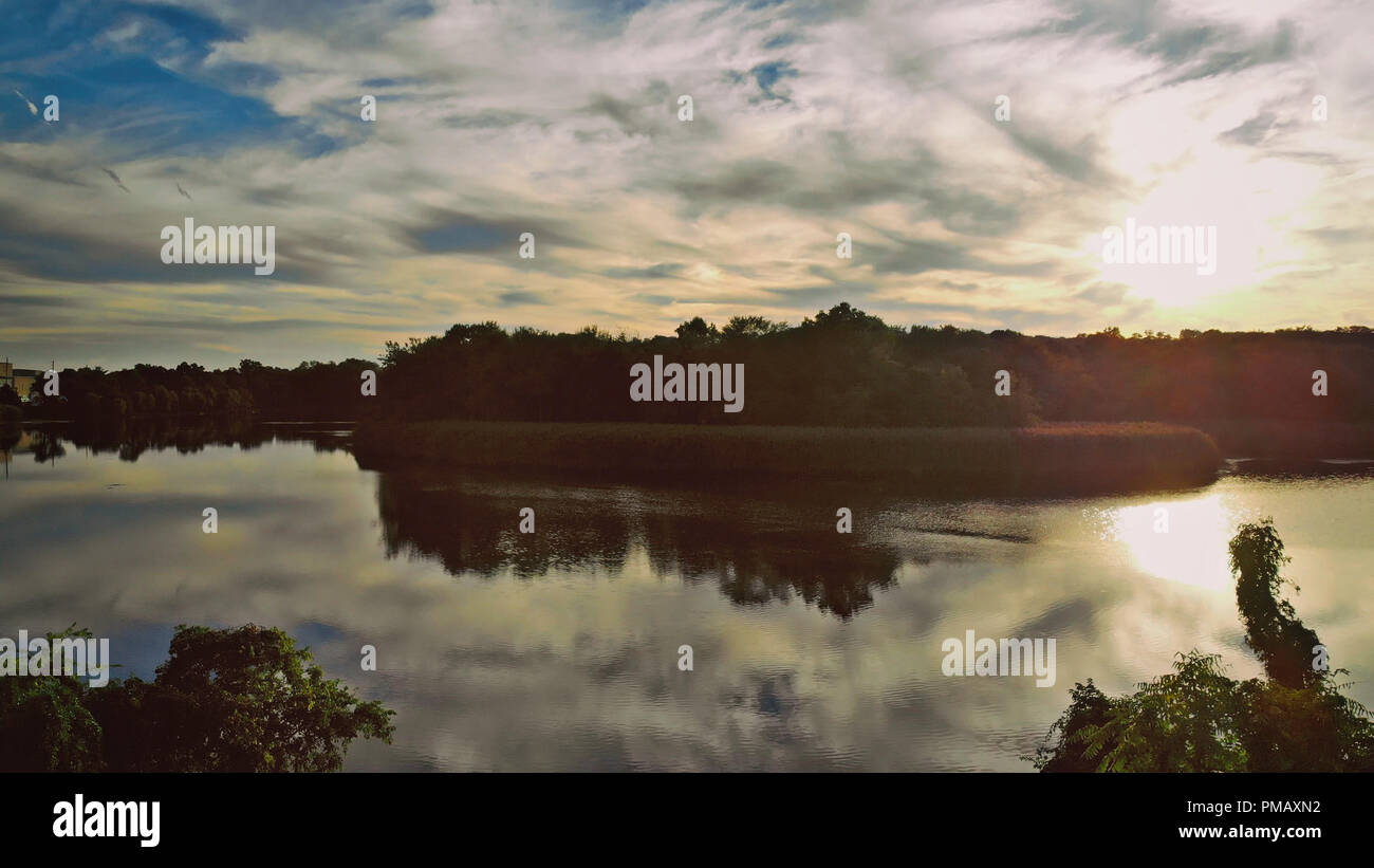 Top view river trees meadows hi-res stock photography and images - Alamy