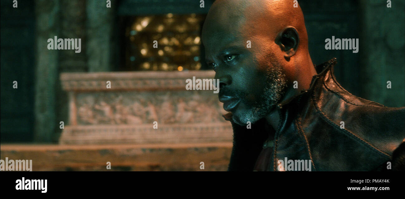 DJIMON HOUNSOU is Radu, a blade-wielding warlock with the power to  transform into a raging creature of darkness, in "Seventh Son". In a time  of enchantments when legends and magic collide, the