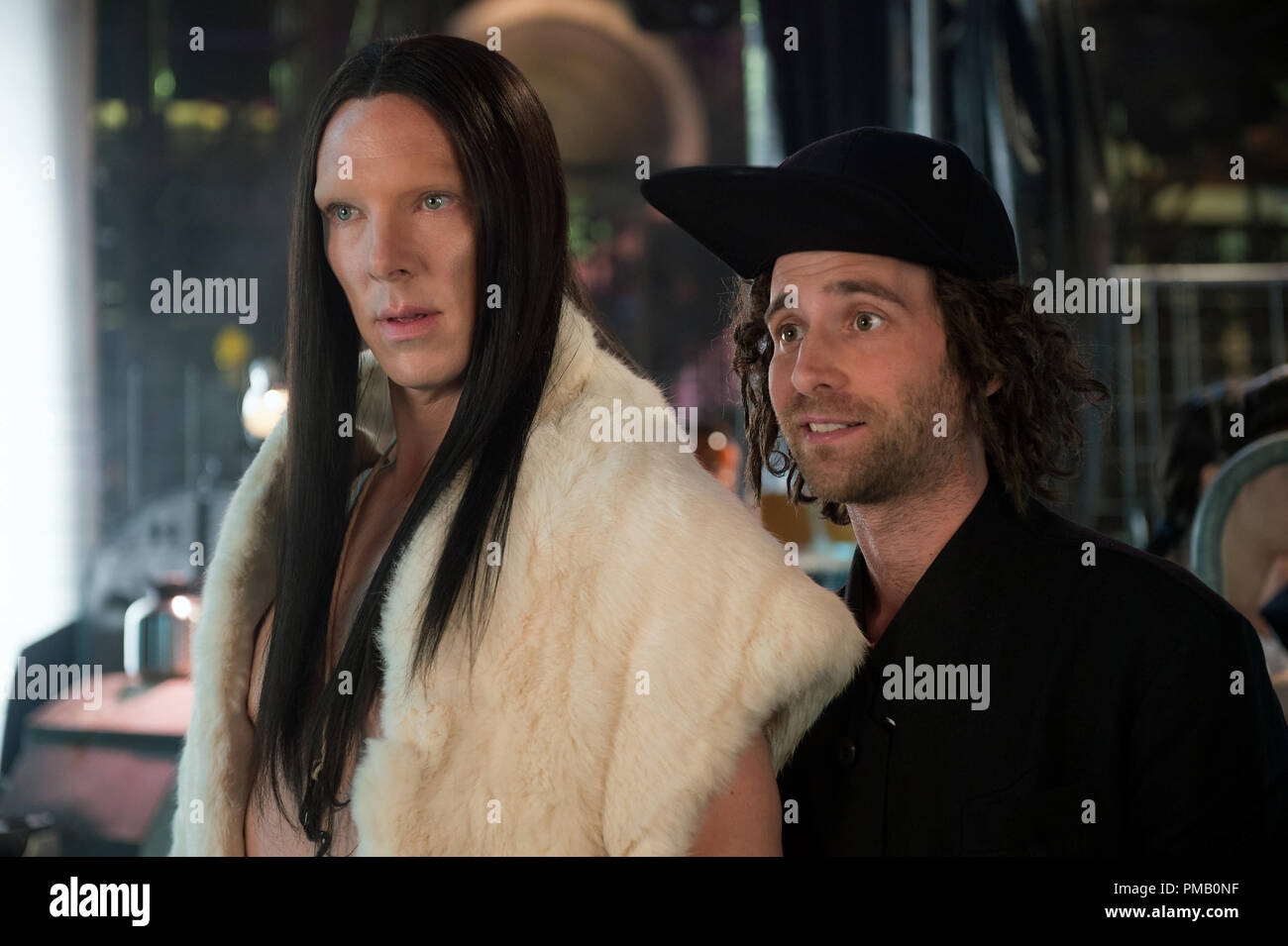 Benedict Cumberbatch plays All and Kyle Mooney plays Don Atari in Zoolander 2 from Paramount Pictures. Stock Photo