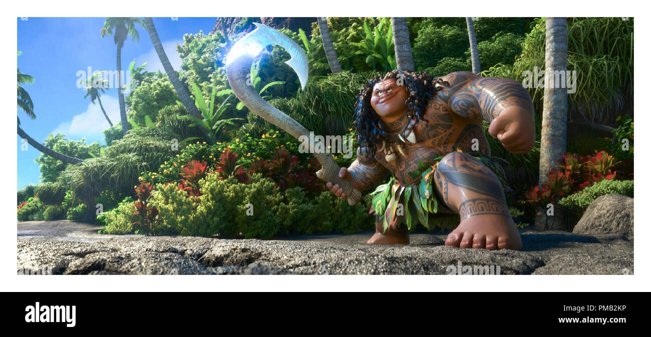 MAUI is a demigod—half god, half mortal, all awesome. Charismatic and  funny, he wields a magical fishhook that allows him to shapeshift into all  kinds of animals and pull up islands from