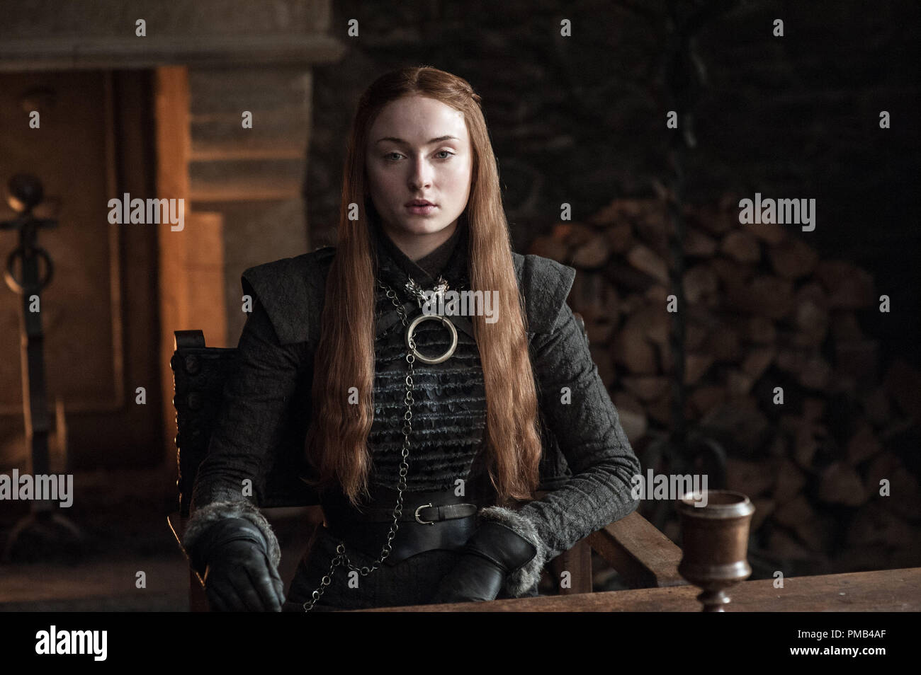 Sophie Turner, "Game of Thrones" (2017) Season 7 HBO Stock Photo - Alamy