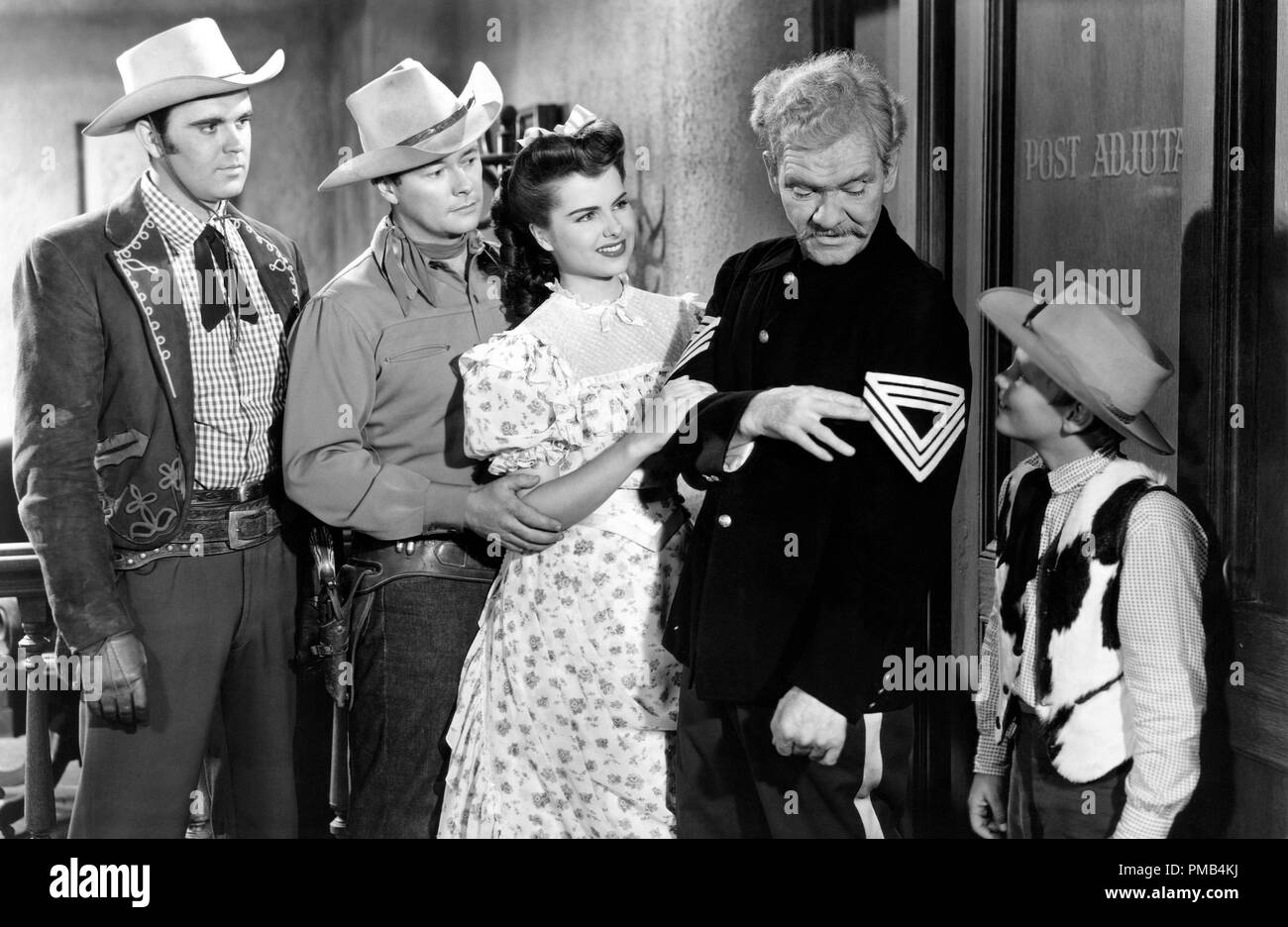 Richard Martin, Tim Holt, Martha Hyer, Paul Hurst, Gary Gray, 'Gun Smugglers' (1948) RKO Radio Pictures File Reference # 33371 257THA Stock Photo