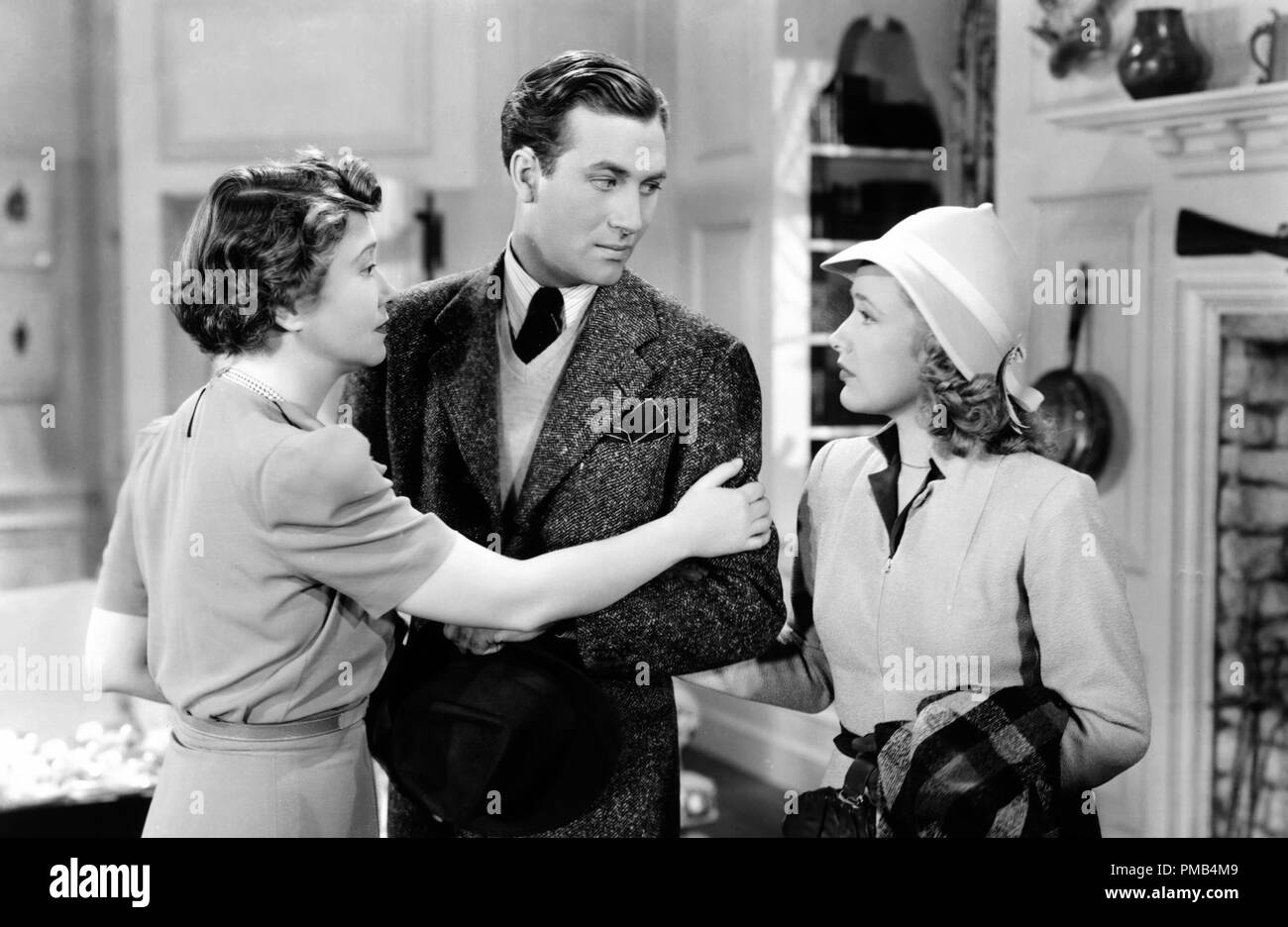 Fay Bainter, Jeffrey Lynn, Priscilla Lane, 'Yes, My Darling Daughter' (1939) Warner Bros. File Reference # 33371 279THA Stock Photo
