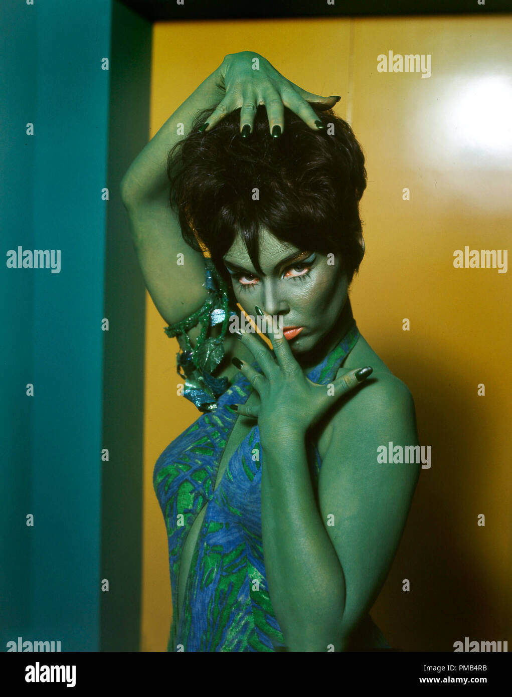 Yvonne Craig as Marta the green slave girl in the episode 'Whom Gods Destroy', 'Star Trek' (1969) Paramount    File Reference # 33371 352THA Stock Photo