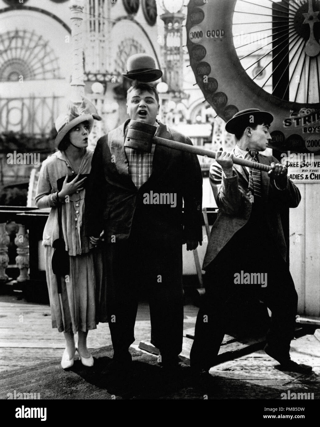 Roscoe 'Fatty' Arbuckle, Buster Keaton, Alice Lake, 'Coney Island' 1917 Paramount Pictures    File Reference # 33536 519THA Stock Photo