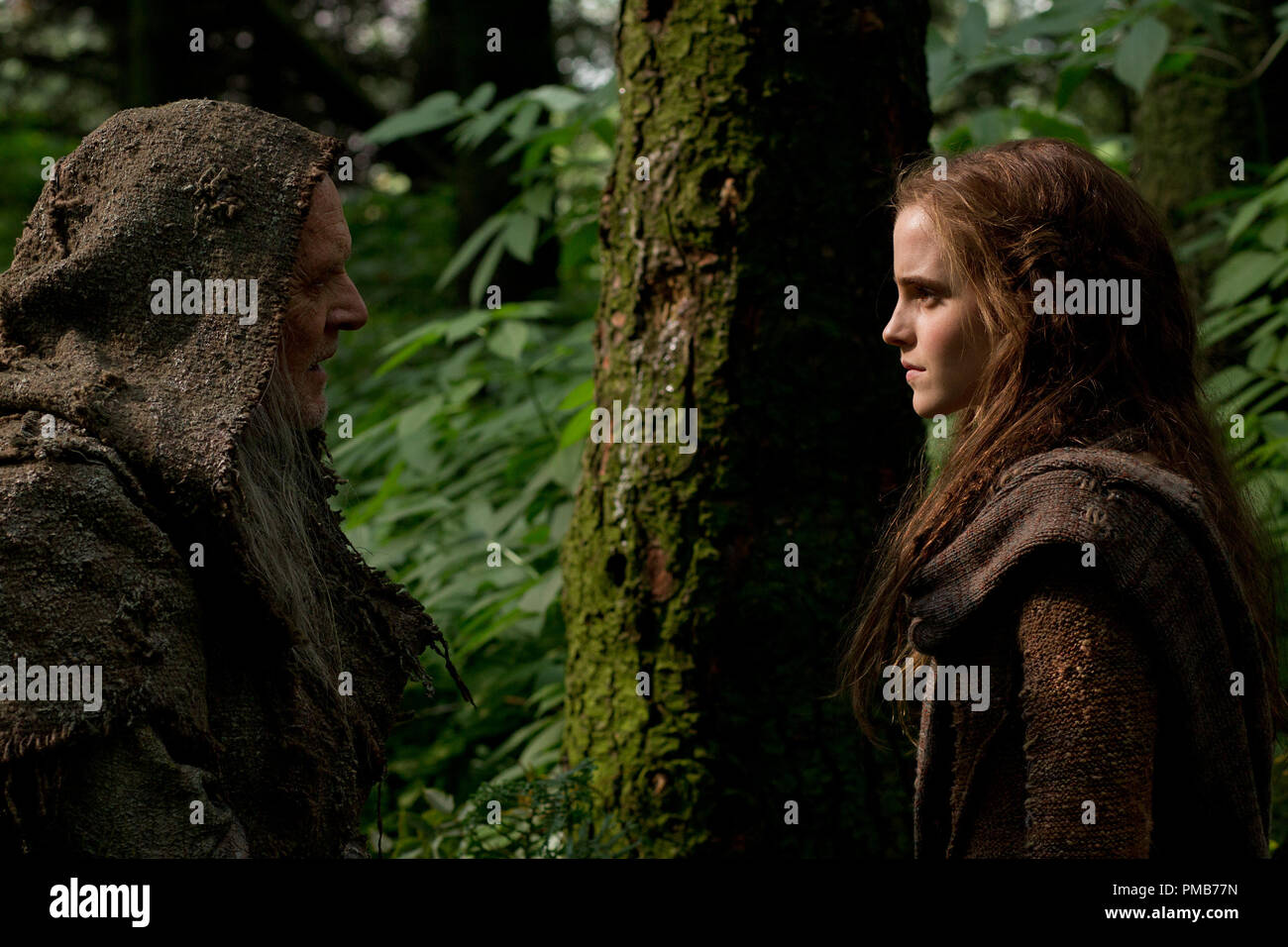(Left to right) Anthony Hopkins is Methuselah and Emma Watson is Ila in NOAH, from Paramount Pictures and Regency Enterprises. N-14098 Stock Photo