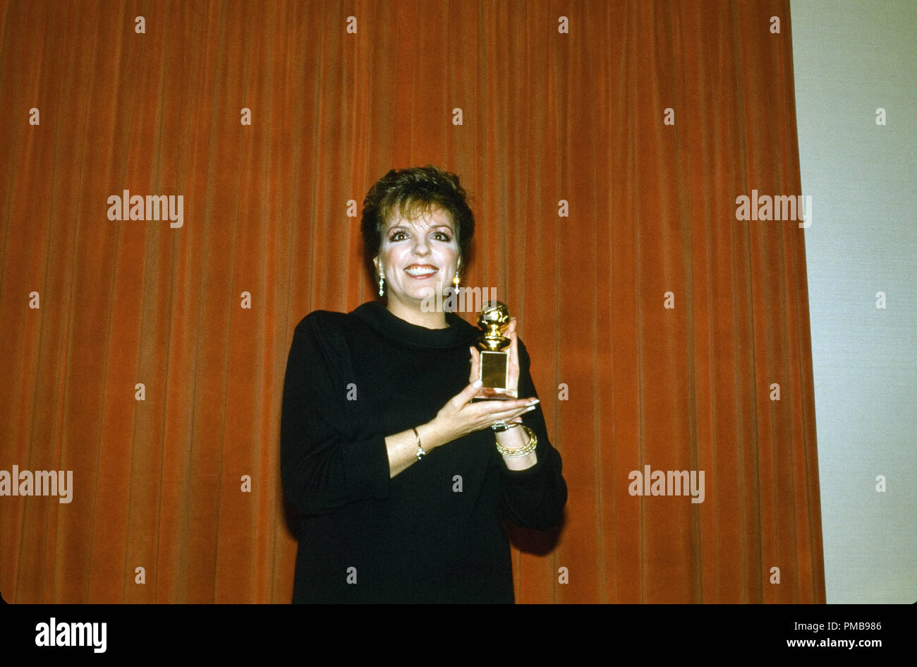 Liza Minnelli at the 43rd Annual Golden Globe Awards, 1986 File Reference # 32557_567THA Stock Photo