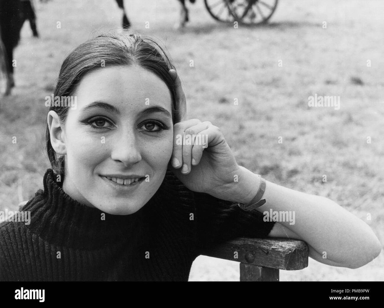 Anjelica Huston in Ireland during the making of 'Sinful Davey', 1967  File Reference # 32557 930THA Stock Photo