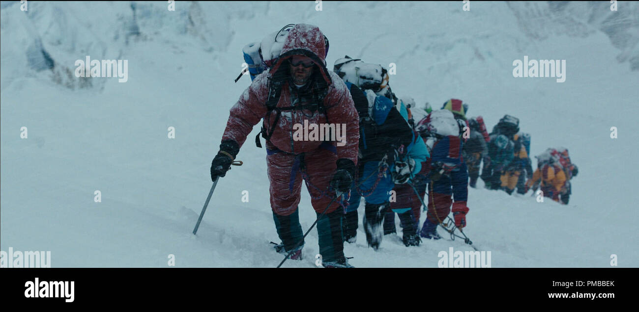 Rob Hall (JASON CLARKE) leads the expedition in 'Everest'. Stock Photo
