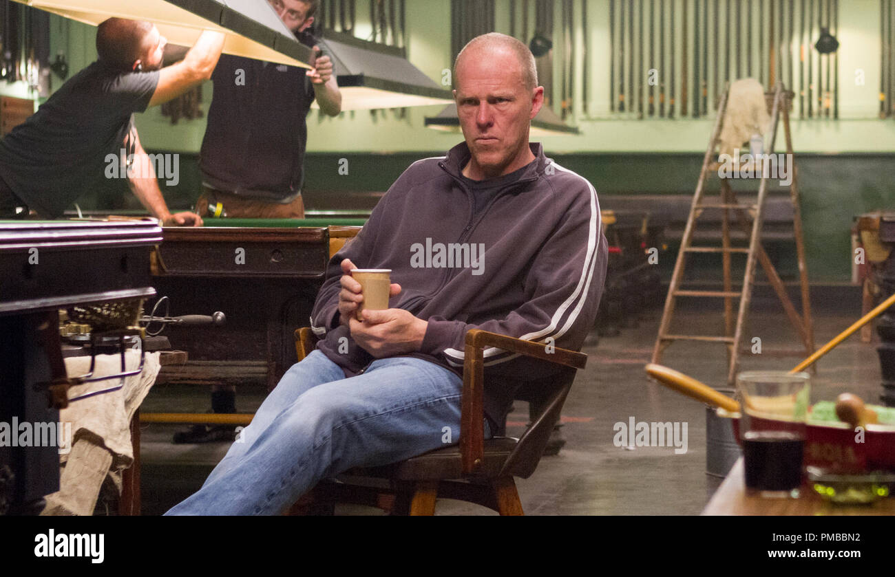 Academy Award® winner BRIAN HELGELAND (L.A. Confidential, Mystic River) on the set of 'Legend'. Stock Photo