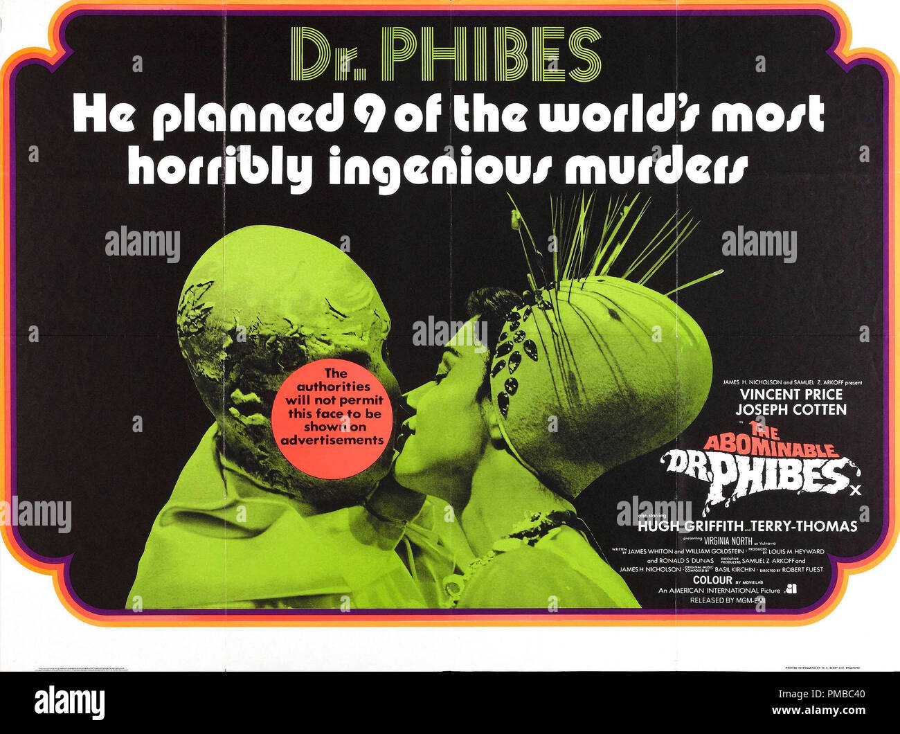 'The Abominable Dr. Phibes' 1971 American International Pictures Poster  File Reference # 32914 503THA Stock Photo