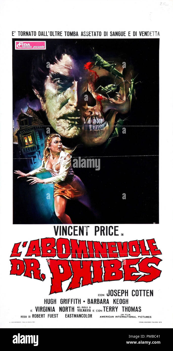 'The Abominable Dr. Phibes' 1971 American International Pictures Poster  File Reference # 32914 504THA Stock Photo