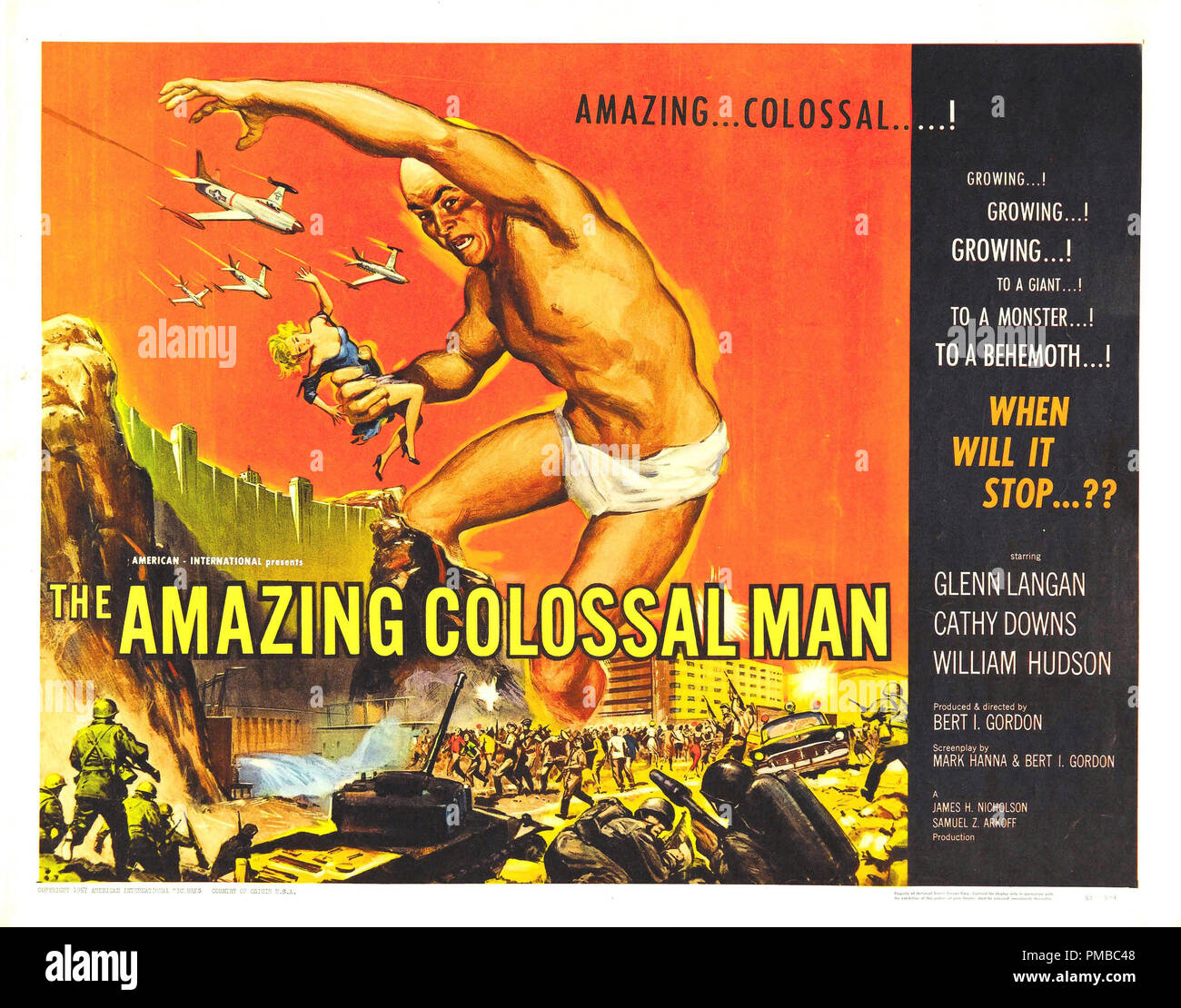 The Amazing Colossal Man" 1957 American International Pictures Poster File  Reference # 32914 508THA Stock Photo - Alamy