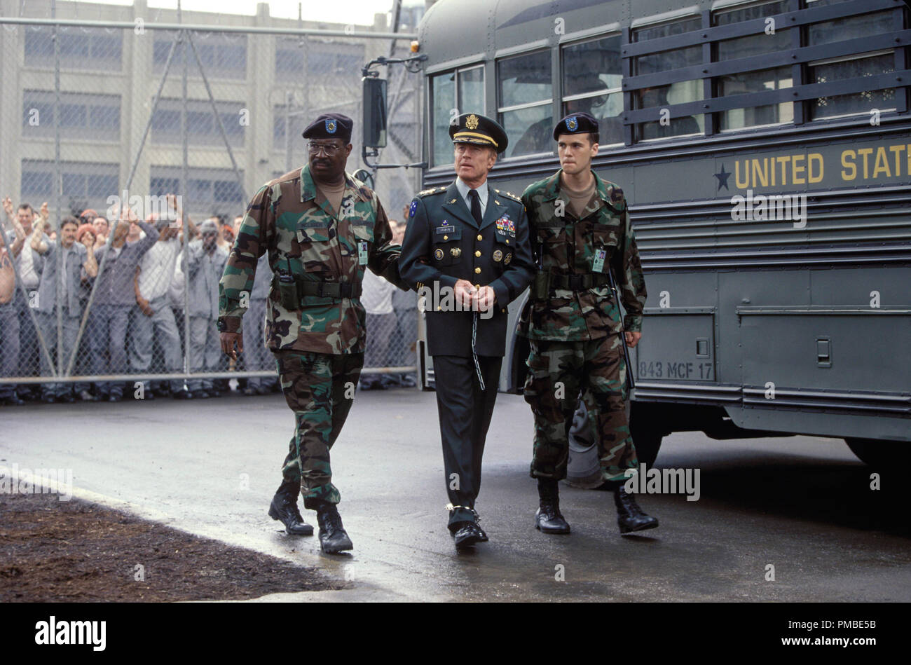 Arriving at the prison to serve his sentence, courtmartialed General Irwin (ROBERT REDFORD