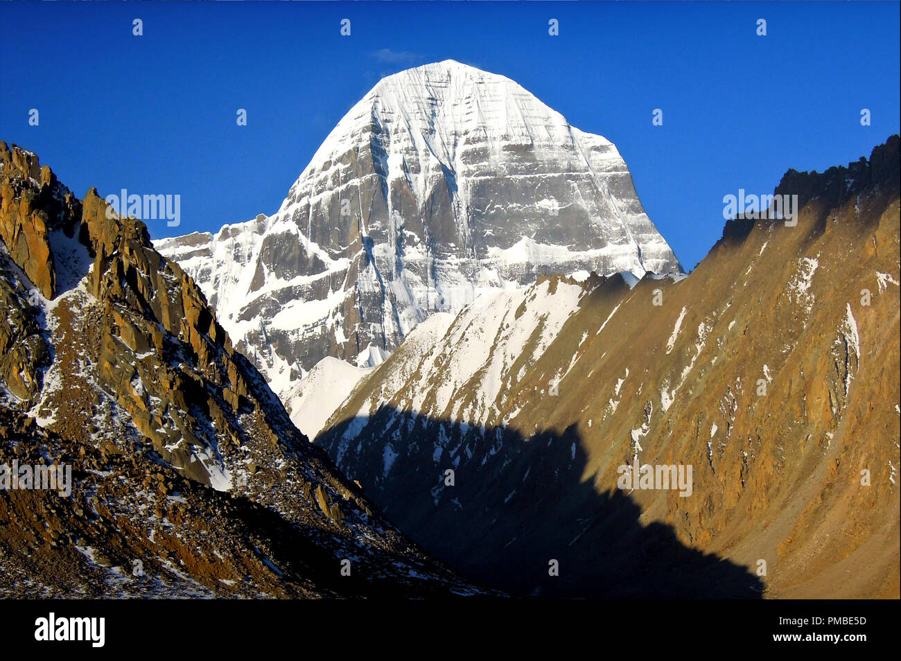 Mount Kailash, Tibet, China, Holy Mountain, Center of the Universe, Spiritual Power Place, Pilgrimage Destination for Buddhists and Hindus Stock Photo