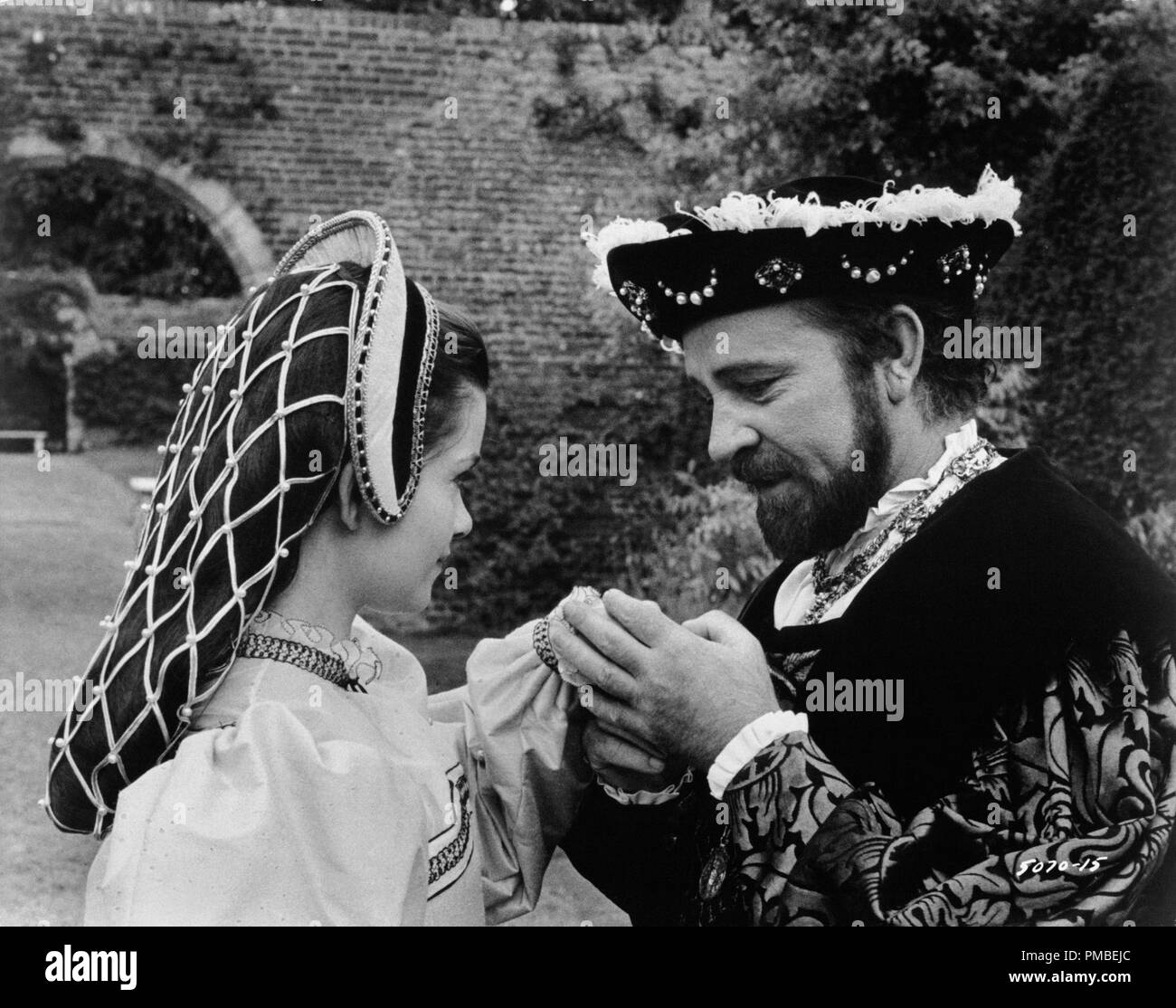 Genevieve Bujold and Richard Burton, 'Anne of the Thousand Days' 1969 Universal  File Reference # 33371 746THA Stock Photo