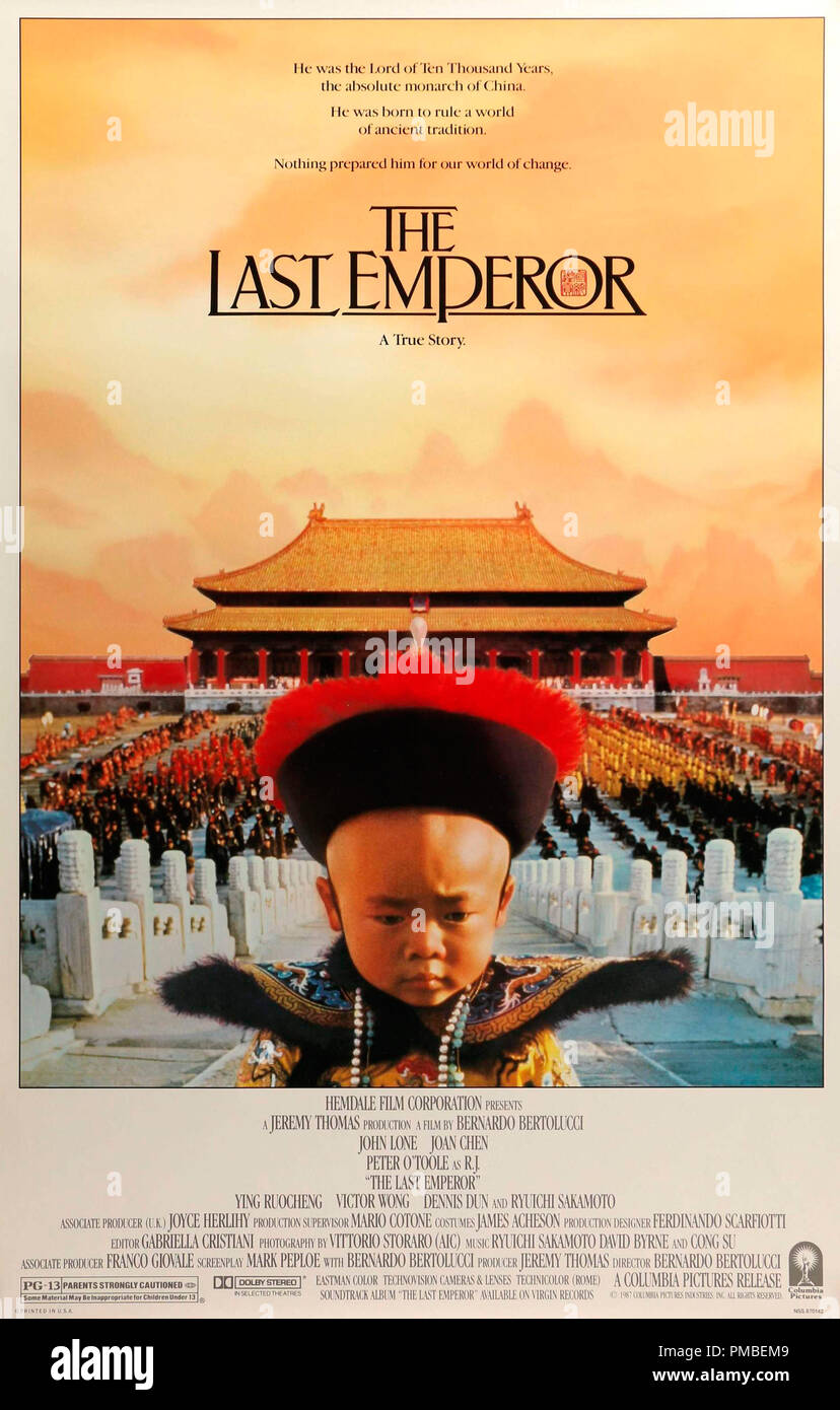 Poster "The Last Emperor" (1987) Columbia Pictures All Rights Reserved File  Reference # 33371 801THA For Editorial Use Only Stock Photo - Alamy