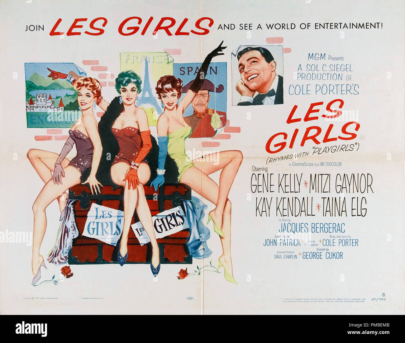 LES GIRLS 1957 MGM film with Kay Kendall and Gene Kelly Stock