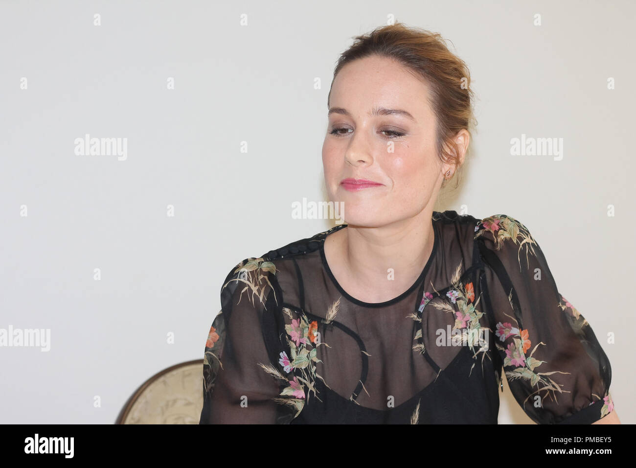 Brie Larson at 'The Glass Castle' Press Conference held on July 24, 2017 at the Four Seasons Hotel in Beverly Hills,  California. No Tabloids. No USA sales for 30 days of origination.  File Reference # 33379 002JRC  For Editorial Use Only -  All Rights Reserved Stock Photo