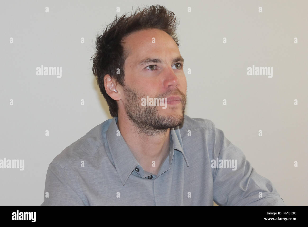Taylor Kitsch at 'American Assassin' Press Conference held on July 24, 2017 at the Four Seasons Hotel in Beverly Hills,  California. No Tabloids. No USA sales for 30 days of origination. File Reference # 33384 010JRC  For Editorial Use Only -  All Rights Reserved Stock Photo