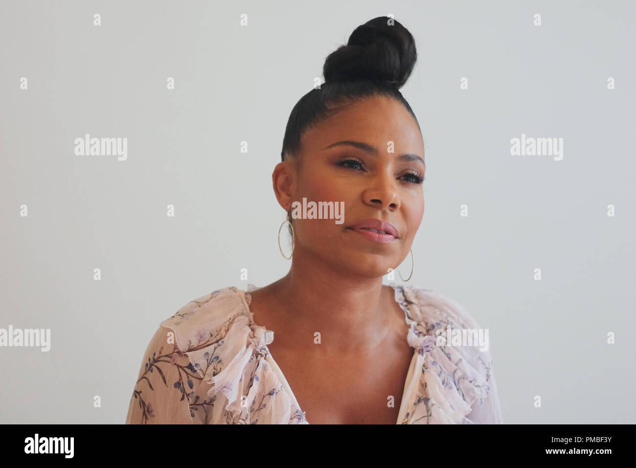 Sanaa Lathan at 'American Assassin' Press Conference held on July 24, 2017 at the Four Seasons Hotel in Beverly Hills,  California. No Tabloids. No USA sales for 30 days of origination. File Reference # 33384 017JRC  For Editorial Use Only -  All Rights Reserved Stock Photo