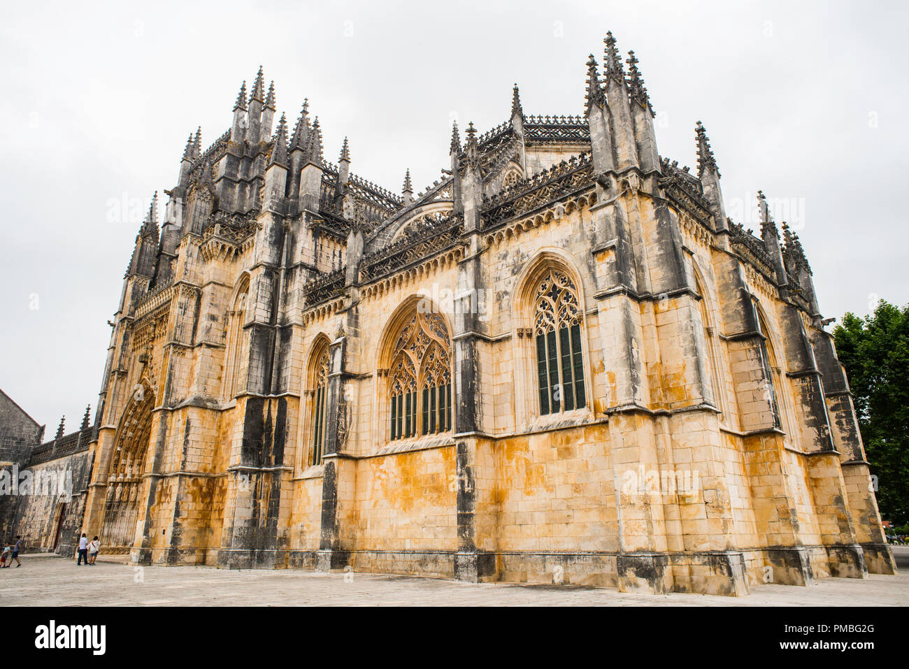 Monastery of Batalha. Ancient church started building in 1325. Batalha, Portugal, Europe Stock Photo