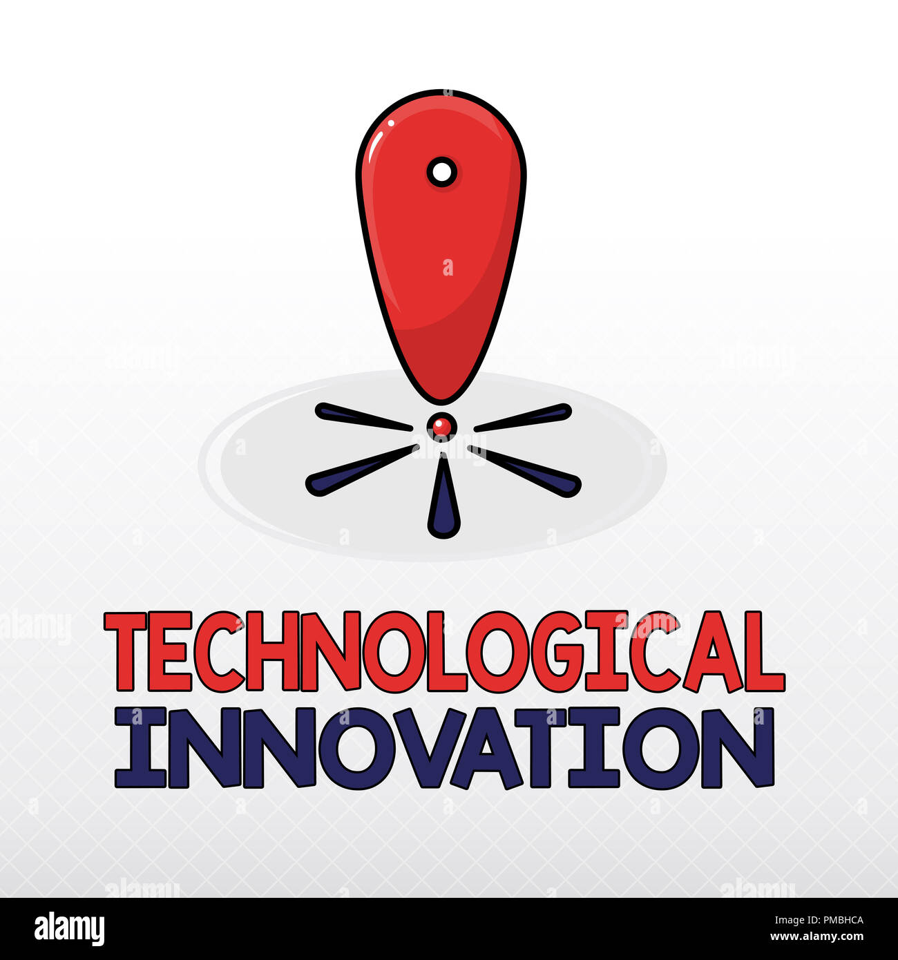word writing text technological innovation business concept for new word technical