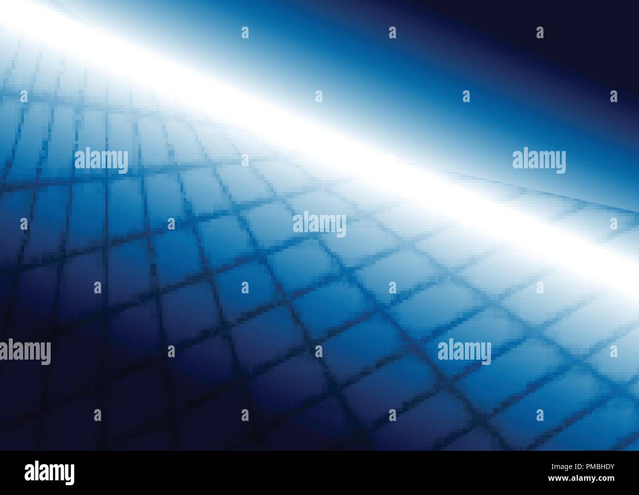 Abstract bright blue squares tech perspective vector brochure ...