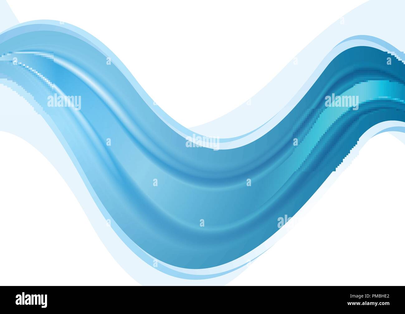 Bright blue abstract smooth waves background. Vector modern design ...