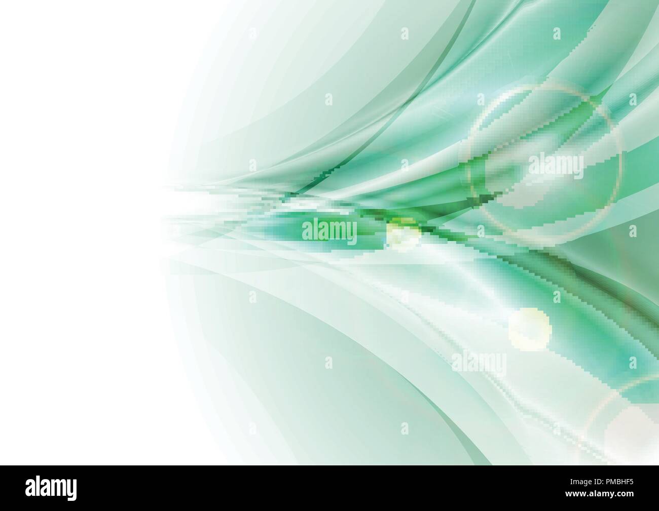 Bright green abstract shiny waves background. Vector design Stock ...