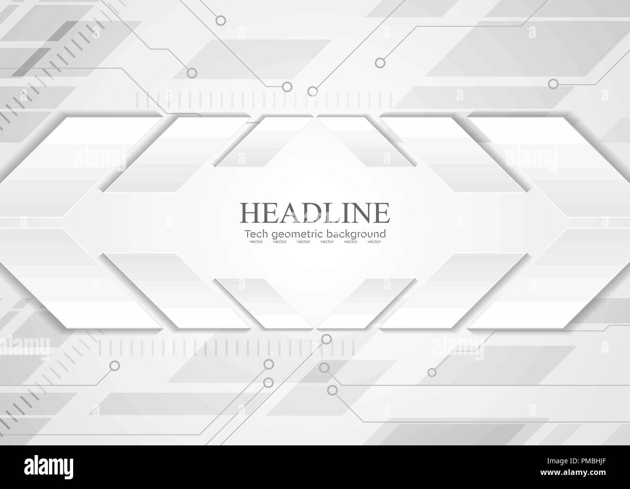 Grey technology abstract modern background. Futuristic vector design ...