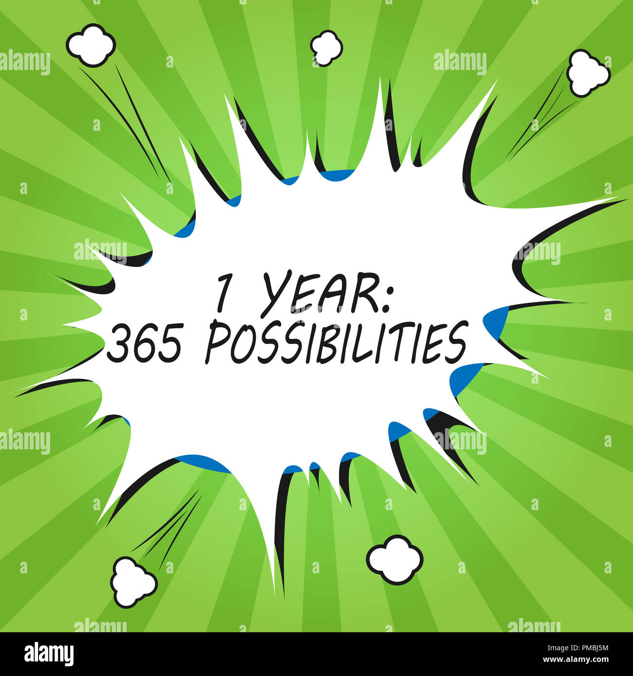 Handwriting Text Writing 1 Year 365 Possibilities Concept Meaning Beginning Of A New Day Lots Of Chances To Start Stock Photo Alamy