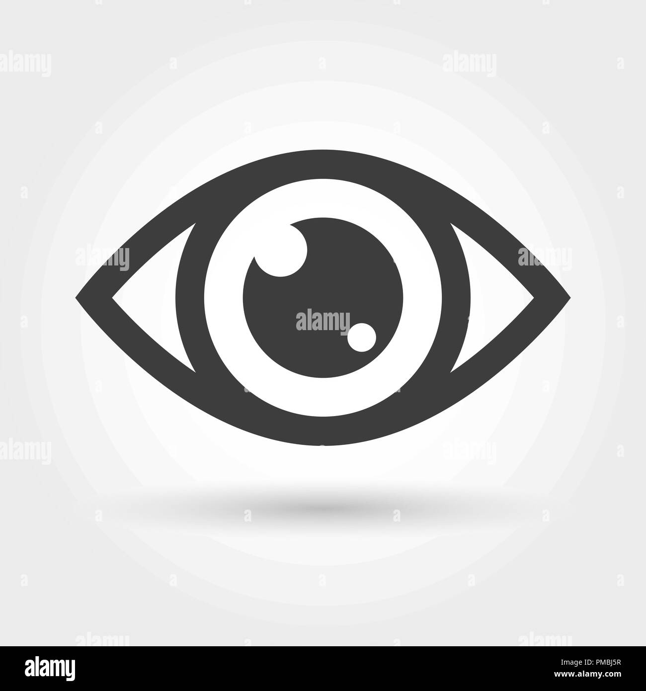 Eye icon. View icon isolated on white background, glance vision sign, sight or looking or watch vector symbol Stock Vector
