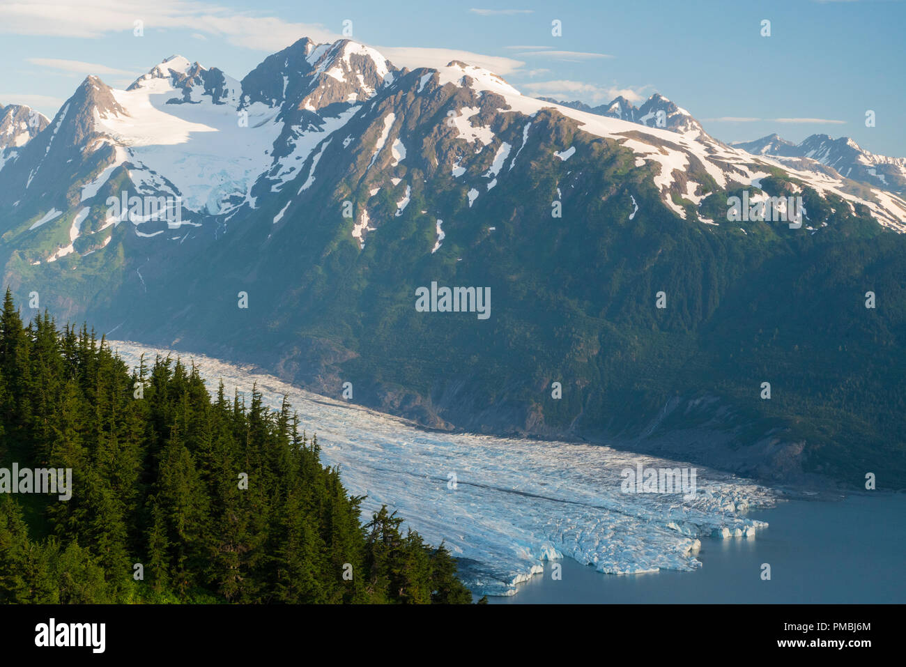 Spencer Glacier Bench Trail Stock Photos Spencer Glacier Bench