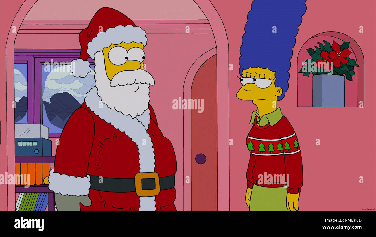 THE SIMPSONS: To help offset holiday expenses, Marge opens up the Simpsons house to boarders Stock Photo