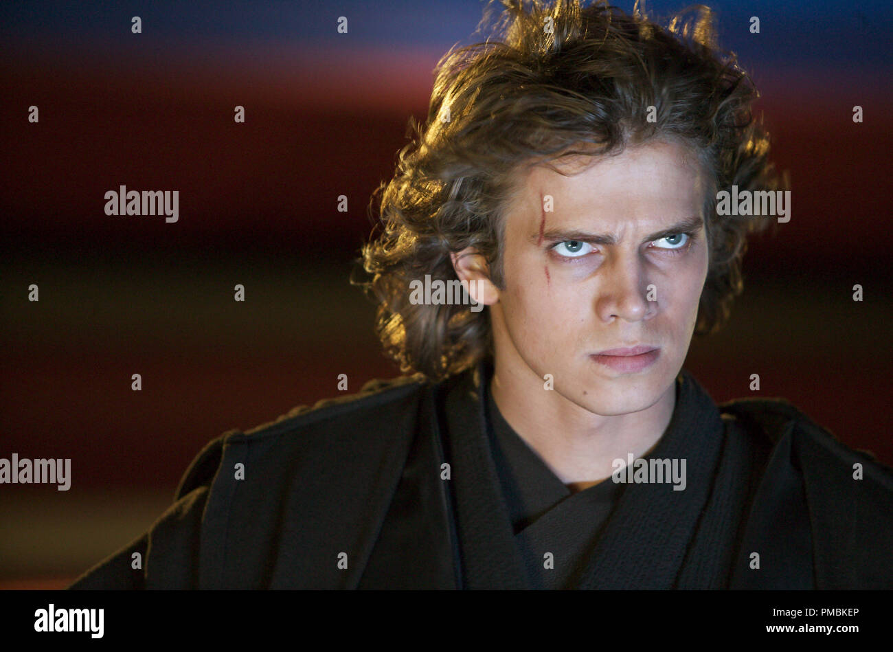 Hayden Christensen plays troubled young Jedi Anakin Skywalker in Star Wars: Episode III Revenge of the Sith. TM & © 2005 Lucasfilm Ltd. All Rights Reserved. Stock Photo