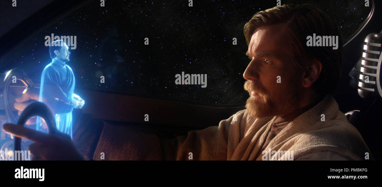 Senator Bail Organa (Jimmy Smits) appears before Jedi ObiWan Kenobi