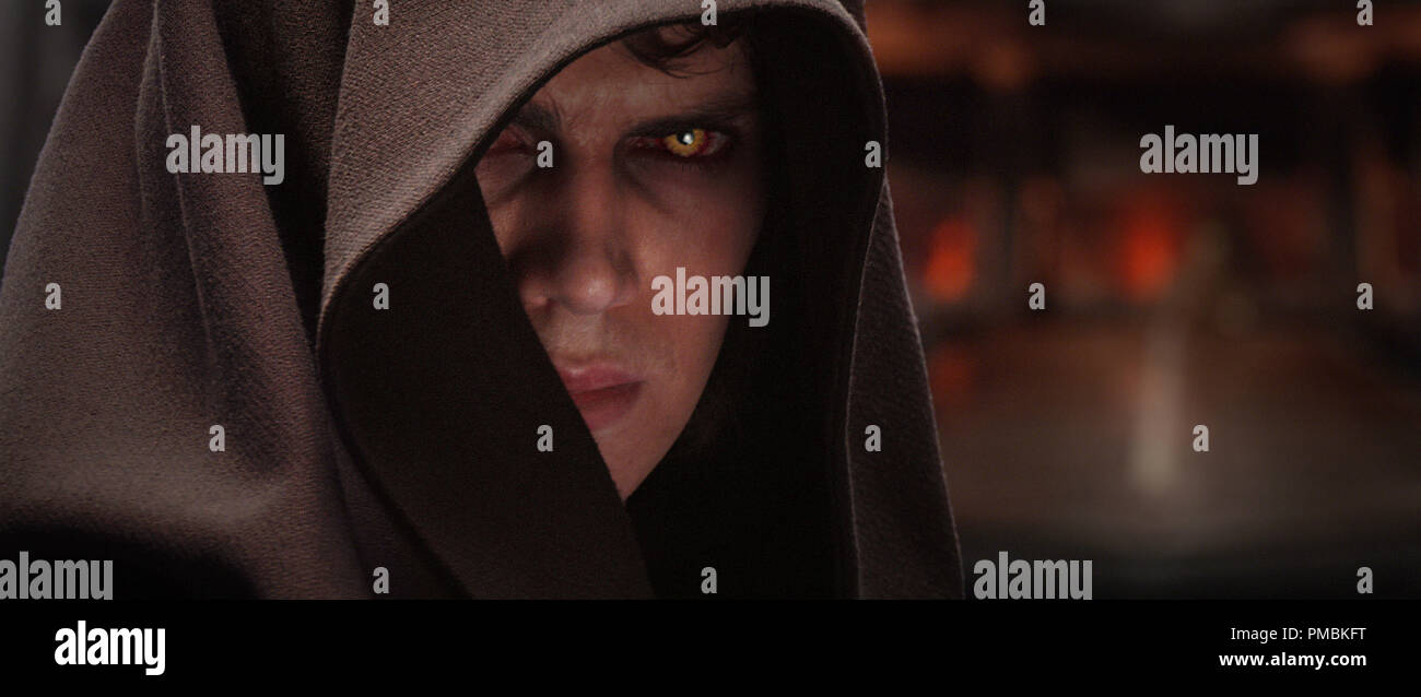 Hayden Christensen plays Anakin Skywalker, who is drawn to the dark side of the Force in Star Wars: Episode III Revenge of the Sith.  TM & © 2005 Lucasfilm Ltd. All Rights Reserved. Stock Photo