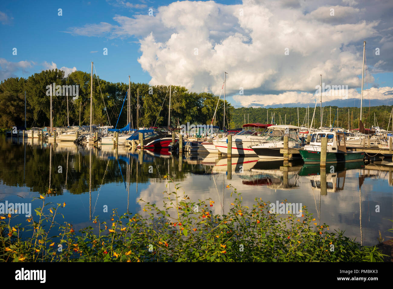 A marina near Ithaca, NY Stock Photo Alamy