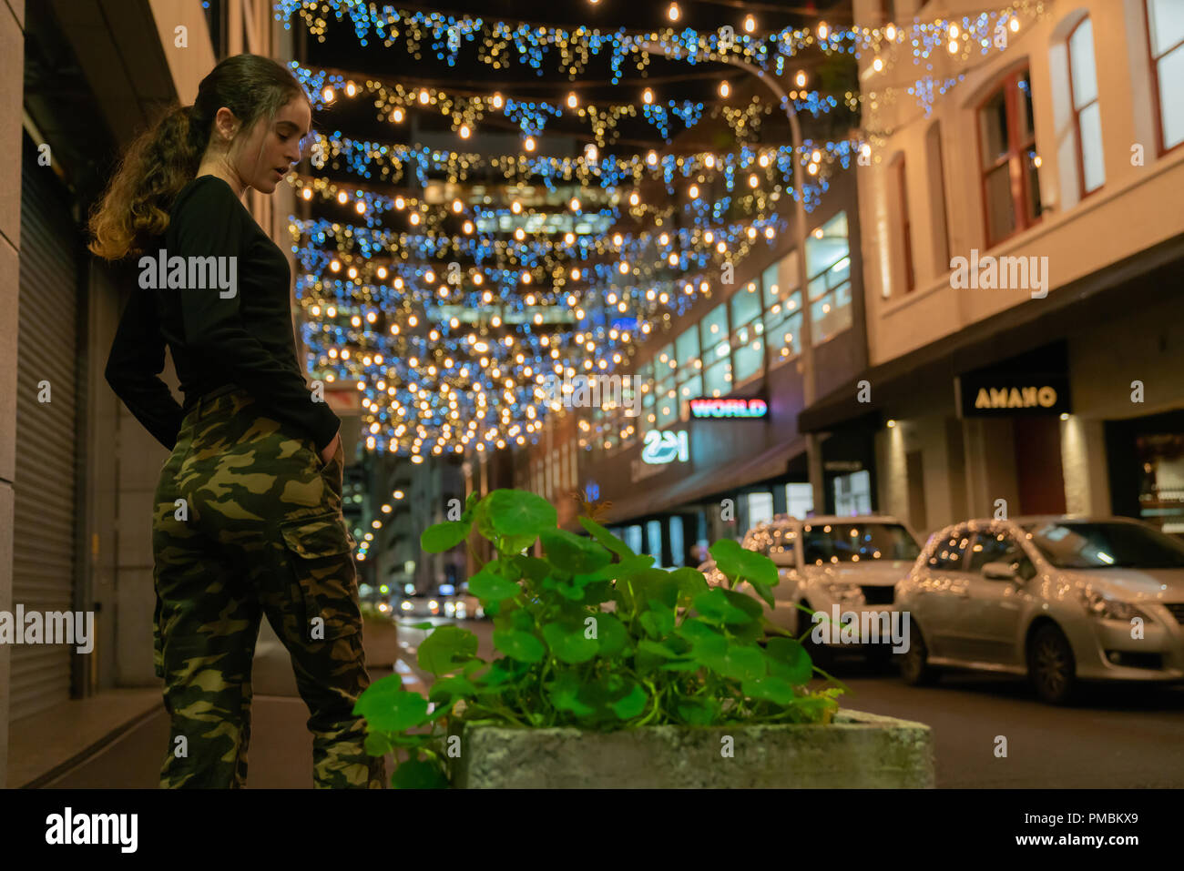 AUCKLAND, NEW ZEALAND SEPTEMBER 14 2018; Auckland's Britomart area, bright and decorative