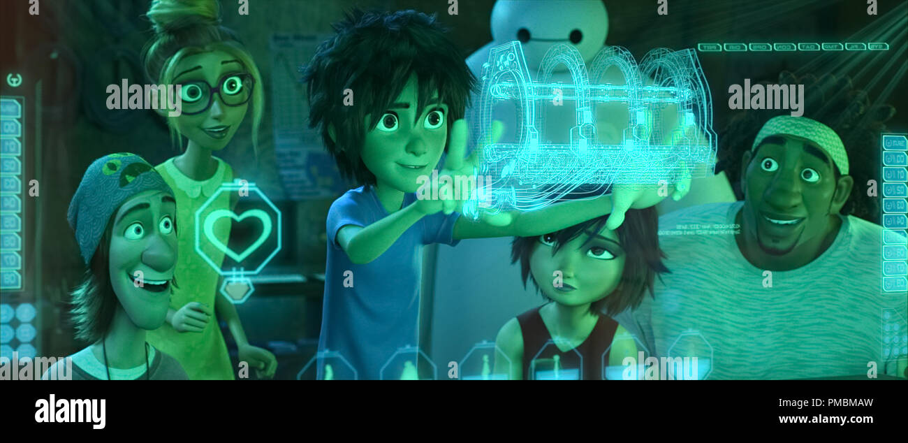 BIG HERO 6" Pictured (L-R): Fred, Honey Lemon, Hiro, Baymax, GoGo Tomago,  Wasabi Stock Photo - Alamy