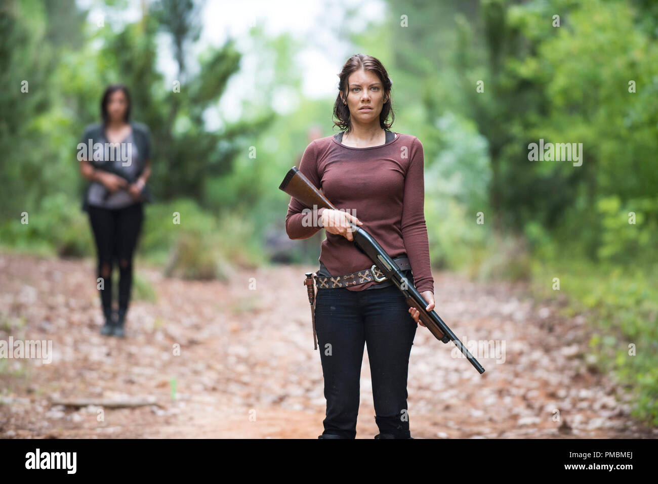 Alanna Masterson, Lauren Cohan, "The Walking Dead", Season 5 Stock