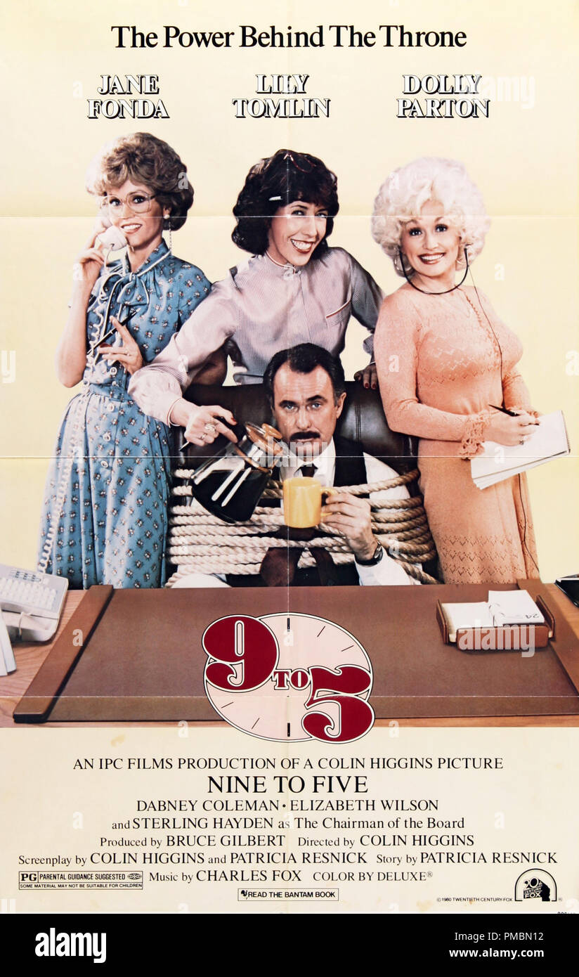 '9 to 5' - US Poster 1980 20th Century Fox  Jane Fonda, Lily Tomlin, Dolly Parton, Dabney Coleman   File Reference # 32509 002THA Stock Photo