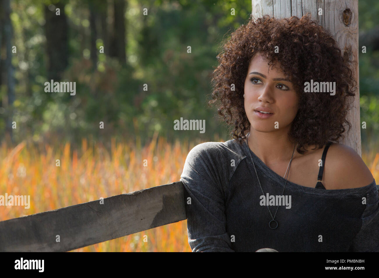 NATHALIE EMMANUEL as genius hacker Ramsey in "Furious 7". Continuing the global exploits in the unstoppable franchise built on speed, James Wan directs this chapter of the hugely successful series. Stock Photo