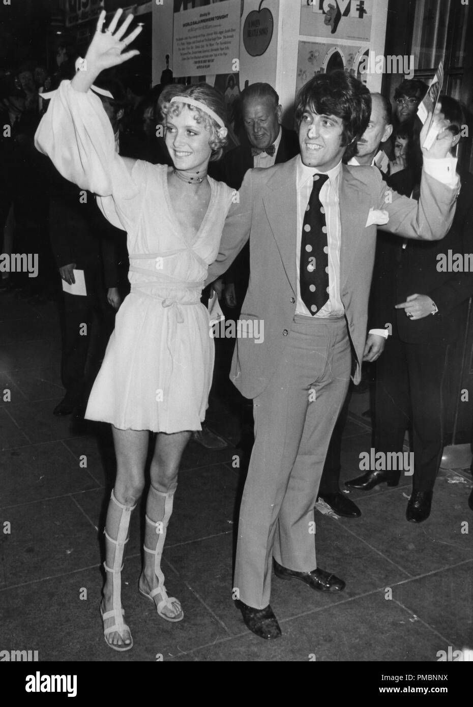 Twiggy and justin villeneuve Black and White Stock Photos & Images - Alamy