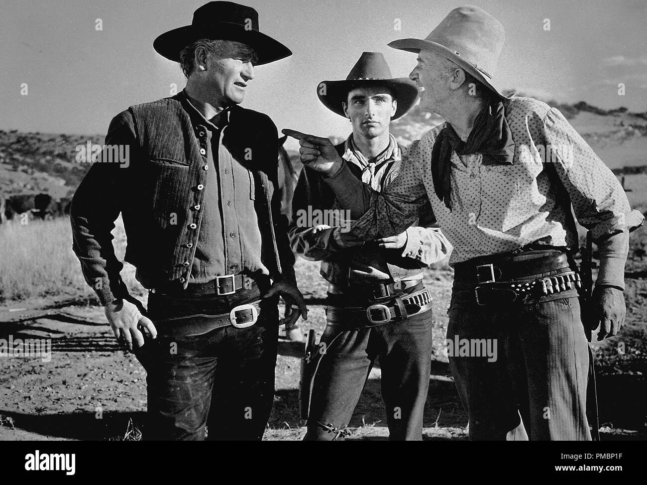 John Wayne, Walter Brennan, and Montgomery Clift, "Red River", 1948 UA File Reference 32603