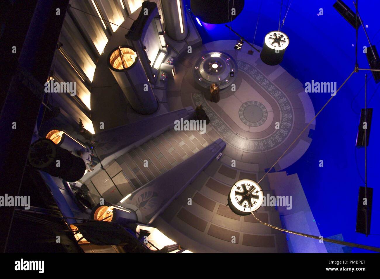 The finished interior set of Palpatine's office in 'Star Wars Episode III: Revenge of the Sith' (2005)  File Reference # 32603 472THA Stock Photo