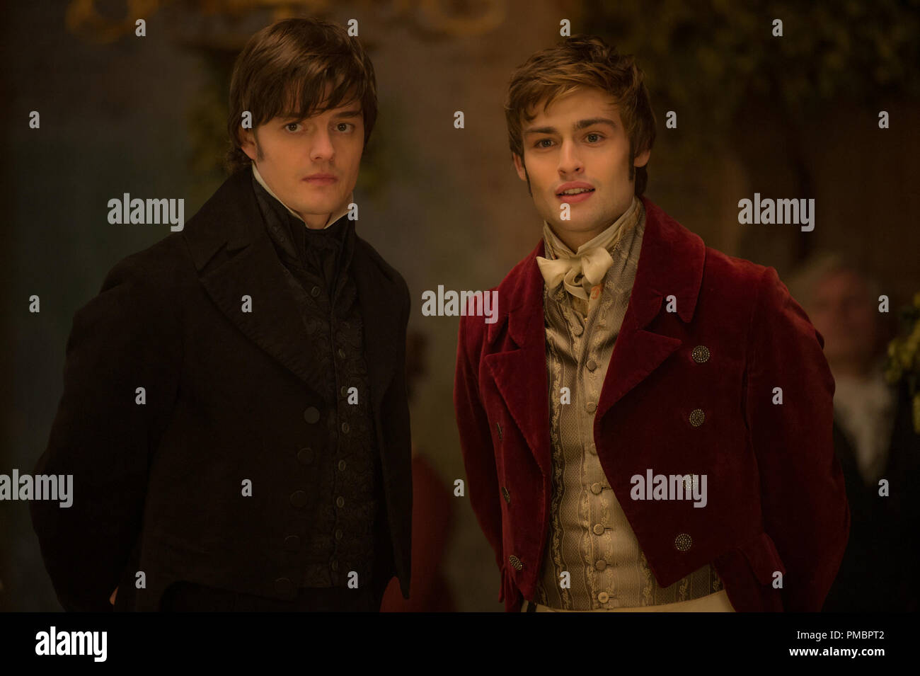 Sam Riley and Douglas Booth in Screen Gems' PRIDE AND PREJUDICE AND ZOMBIES. Stock Photo