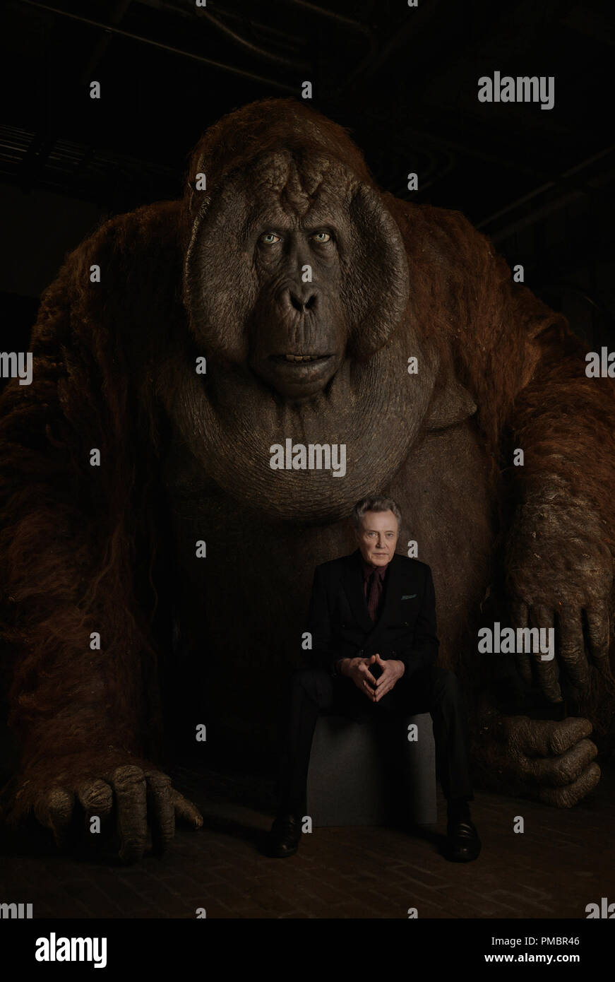 THE JUNGLE BOOK - King Louie is a formidable ape who desperately wants the secret of Man's deadly 'red flower'--fire. He's convinced Mowgli has the information he seeks. 'King Louie is huge--12 feet tall,' says Christopher Walken, who voices the character. 'But he's as charming as he is intimidating when he wants to be.'  Photo by: Sarah Dunn. ©2016 Disney Enterprises, Inc. All Rights Reserved. Stock Photo